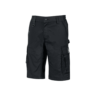 Upower Solaris Bermudas Cargo Funcionales - Talla S - Tejido Ripstop Elastico, Multibolsillos, Detalles Reflectantes, Proteccion Lumbar, Cierre Antira