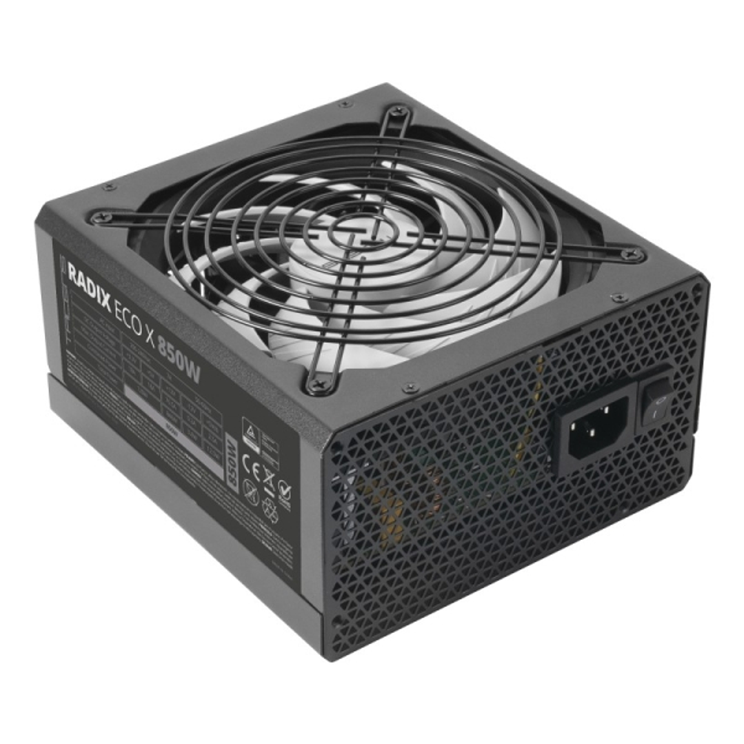 Tacens Radix Eco X 850 Fuente de Alimentacion 850W ATX - PFC Activo - Ventilador 140mm de 12dB - 80 Plus Silver - 160x150x85mm - Color Negro 1