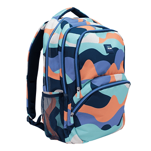 Milan The Fun Mochila Escolar 25L - Bolsillos Laterales de Malla - Compartimento Interior para Portatil - 4 Cremalleras - 46.5x30x17cm - Multicolor