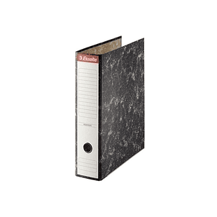 Esselte Archivador de Palanca Formato A4 - Lomo 75mm - Capacidad para 500 Hojas - Color Negro Jaspeado