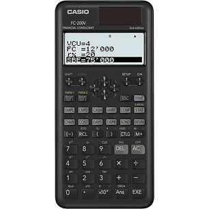 Casio FC200V Calculadora Financiera - Pantalla de 4 Lineas - Visualizacion de Varios Parametros al mismo Tiempo - Teclas de Acceso Directo Personaliza