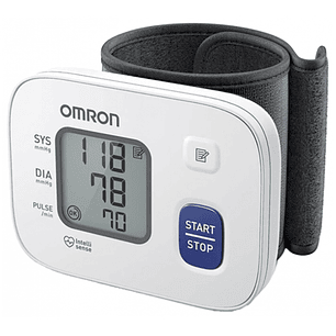 Omron RS2 Tensiometro de Muñeca - Deteccion Latido Arritmico - Intellisense - Deteccion Hipertension - Memoria 30 Lecturas - Color Blanco