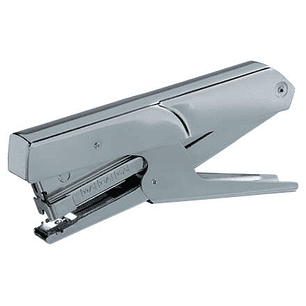 Petrus 224 Grapadora de Tenaza - Hasta 25 Hojas - Grapado Cerrado y Abierto - Color Cromado