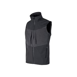 Upower Brio Chaleco de Trabajo Softshell - Talla M - Repelente al Agua, Interior de Microfleece, Tecnologia de Grafeno, Insertos Reflectantes, Cremall