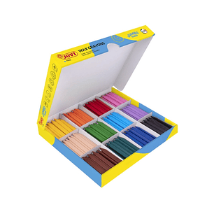 Jovi Jumbo Easy Grip Caja de 300 Ceras Triangulares - Super Resistentes - No Manchan Ni Se Rompen - Agarre Facil - Ideal paea Escuelas Infantiles - Co