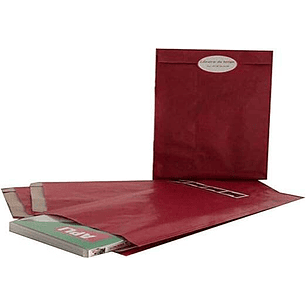 Apli Pack de 250 Sobres Kraft - Tamaño 24x43x7mm - Papel Kraft 50g/m² - Reutilizables y Reciclables - Color Rojo