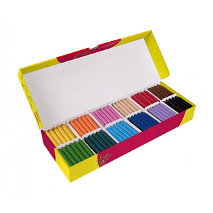 Jovi Jumbo Caja de 300 Ceras - Deslizan Bien - Faciles de Afilar - Desarrollan Motricidad Fina -  No Manchan, no Huelen, no se Rompen - Colores Surtid