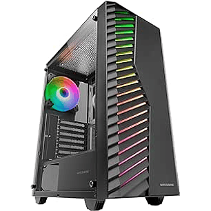 Mars Gaming MC-VOLT Caja Torre ATX - Ventilador ARGB de 120mm - Ventana Lateral de Cristal Templado - Rejilla Frontal ARGB - 7 Ranuras de Expansion - 