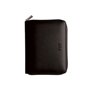 Finocam Open Pol Agenda Organizador en Catalan - Anual 2026 - Cierre de Cremallera - Formato 1000 - 205x43x249mm - 1 Dia por Pagina - Color Negro