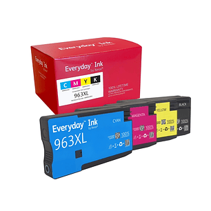 Xerox Everyday HP 963XL Pack de 4 Cartuchos de Tinta Remanufacturados - Reemplaza 3JA30AE/3JA27AE/3JA28AE/3JA29AE/3JA26AE/3JA23AE/3JA24AE/3JA25AE (Chi