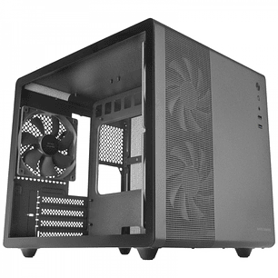 Mars Gaming MC-MPRO Caja Mini Tower Micro ATX, Mini-ITX - Lateral Cristal Templado - Tamaño HDD 2.5