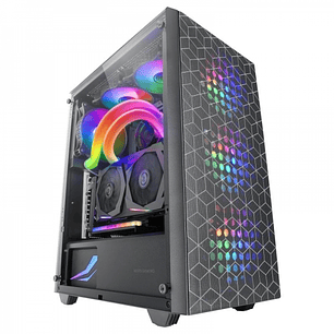 Mars Gaming MC-MAG Caja Gaming - Doble Rejilla Magnetica - Cristal Templado - 3 Ventiladores RGB - Soporte Refrigeracion Liquida 360mm - USB 3.0 - Col