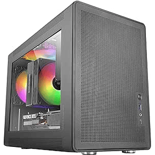 Mars Gaming MC-XPS Minitorre Ultracompacta - Ventilador de 120mm FRGB Trasero - Soporte MicroATX/Mini-ITX - Rejilla de Refrigeracion - Ventana Lateral