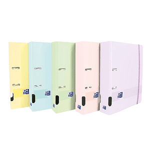 Oxford Live & Go A4+ Archivador de Tapa de Plastico Polyfoam - Tapa Resistente - Lomo de 70mm - Colores Surtidos