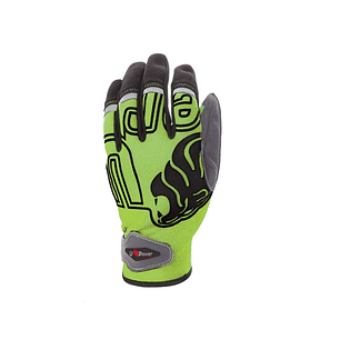 Upower Niko Guantes de Trabajo con Proteccion - Talla L - Ajuste Excelente, Palma Resistente, Compatibles con Pantallas Tactiles, Alta Visibilidad, Ag
