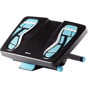 Fellowes Energizer Reposapies - 3 Ajuste de Altura - Superficie Efecto Masaje - Efecto Balanceo - Color Negro