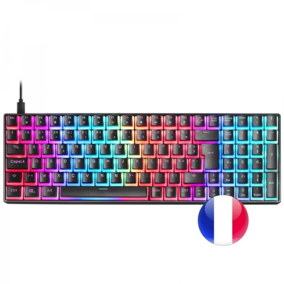 Mars Gaming MKULTRA Teclado Gaming Premium - Compacto 96% - Teclas PBT Pudding - Iluminacion FULL RGB CHROMA - Switches Mecanicos OUTEMU SQ - USB-C Ex 1