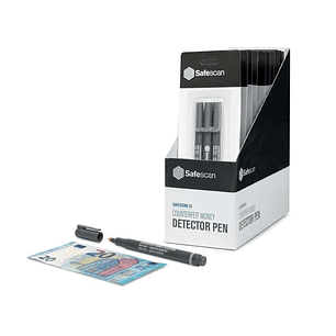Safescan 30 Blister con 3 Boligrafos Detectores de Billetes Falsos - Verificacion en 2 Segundos - Tinta con Base de Yodo