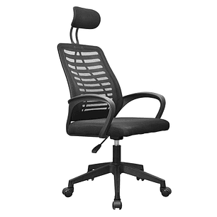 Mars Gaming MGC-ERGOB Silla de Oficina Ergonomica - Reposacabezas, Soporte Lumbar y Reposabrazos Ajustable - Malla Transpirable - Asiento de Espuma - 