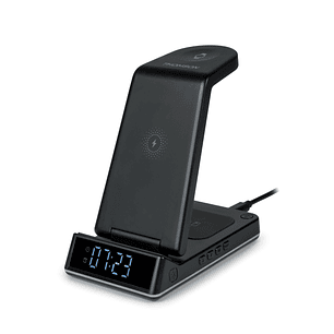 Thomson CL750IS Estacion de Carga por Induccion 4 en 1 - Reloj Despertador y Luz Nocturna - Compatible con Android -  Color Negro