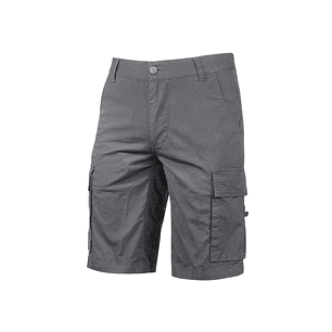 Upower Summer Bermuda Cargo de Algodon Elastico - Talla M - Ajuste Slim-Fit, Bolsillos Multifuncionales, Triple Costura, Boton Antiarañazos, Proteccio