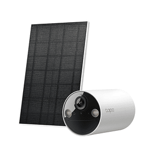 TP-Link TC82 Kit Camara de Seguridad IP WiFi  2K 3MP + Panel Solar Tapo A201 - Para Interior y Exterior - Vision Nocturna - Deteccion Mediante IA - Zo