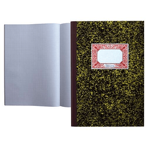 Miquel Rius Cuaderno Cartone Cuadricula 4mm Tamaño Folio Natural 100 Hojas sin Numerar - Cubiertas de Carton Contracolado - Lomo de Tela Engomada Gran