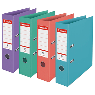 Esselte Colour'Breeze Pack de 10 Archivadores de Palanca A4 - Lomo 75mm - Ollao y Rado - Capacidad para 500 Hojas - Colores Surtidos