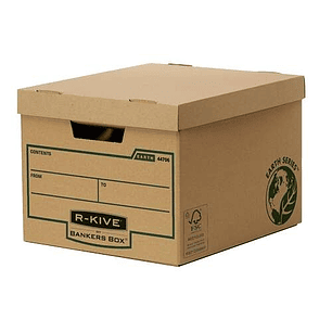 Fellowes Bankers Box Earth Contenedor de Archivos - Montaje Manual - Carton Reciclado Certificacion FSC - Color Marron