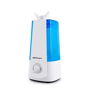 Orbegozo HU 2031 Humidificador Ultrasonico Vapor Frio - Regula Humedad - Purifica Aire - Cuida Piel - Doble Salida Ajustable - Auto-Apagado - Silencio