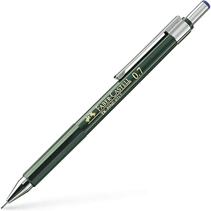 Faber-Castell TK-Fine 9713 Portaminas - Mina HB - Trazo 0.7mm - Goma de Borra Integrada