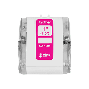 Brother CZ1004 Rollo de Etiquetas Originales de Tamaño Personalizado - Ancho 25mm x 5 metros - Zero Ink