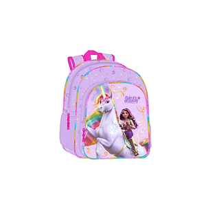 Safta Unicorn Academy Mochila Infantil - Adaptable a Carro - Asa de Mano - Bolsillos Laterales - 33x42x14cm - Color Lila