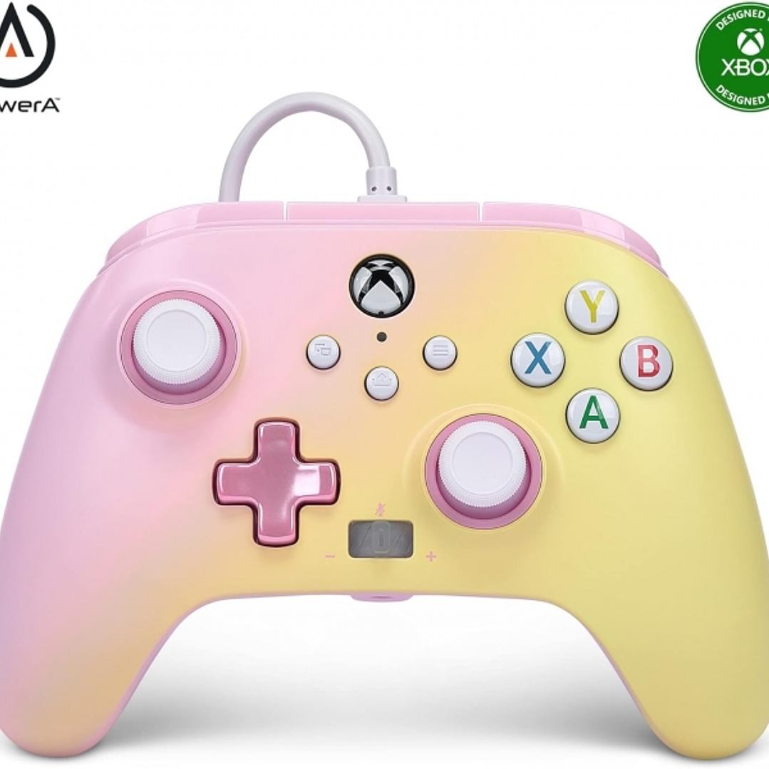 PowerA Mando con Cable Enhanced para Xbox Series X|S - Pink Lemonade 1
