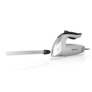 Orbegozo CU 3800 Cuchillo Electrico Silencioso - Cuchillas de Acero Inoxidable - Interruptor de Seguridad - Incluye Cuchilla Adicional para Congelados