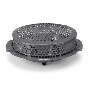 Orbegozo BR 92 Brasero Electrico - Potencia 900W - Rejilla de Seguridad - Asas de Tacto Frio - 2 Niveles de Calor - 40x15x39cm - Color gris oscuro