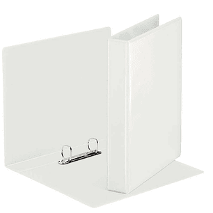 Esselte Carpeta Canguro Gama Basica 16mm A4 - Mecanismo 2 Anillas Redondas - 2 Bolsillos Exteriores - Color Blanco