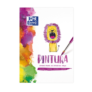 Oxford Pintura Infantil/Ocio Bloc Encolado A3 - Tapa Blanda/Contratapa Rigida - 20 Hojas - 180gr
