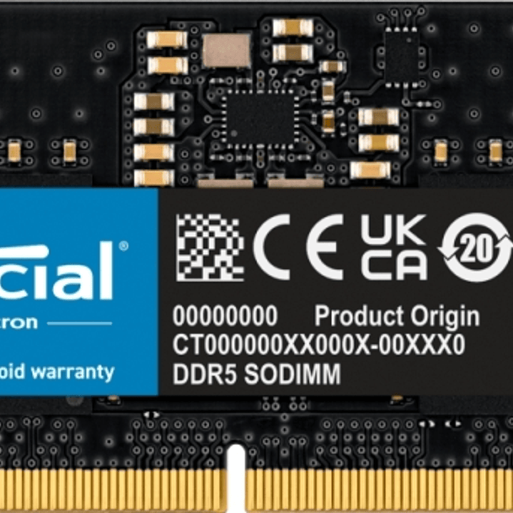 Crucial Memoria RAM DDR5 8GB 4800MHz CL40 SODIMM 1