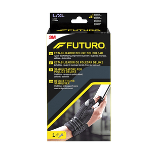 Futuro Deluxe Estabilizador del Dedo Pulgar - Talla L/XL (16.5 - 20.3cm) - Transpirable - Color Negro