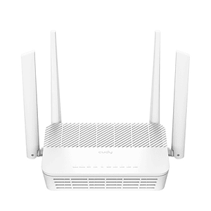 Cudy Router WiFi 6 2.5G Mesh Dual Band AX3000 - Velocidad hasta 1000Mbps - 4 Puertos - 4 Antenas Fijas de 5dBi - Tecnologia MU-MIMO - Color Blanco