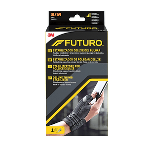 Futuro Deluxe Estabilizador del Dedo Pulgar - Talla S/M (12.7 - 16.5cm) - Transpirable - Color Negro