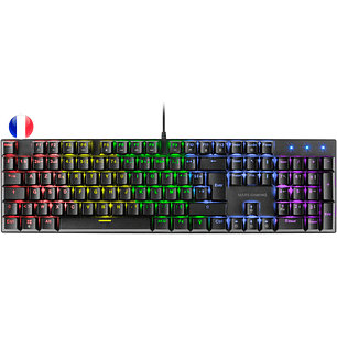 Mars Gaming Teclado Mecanico RGB MK422 - Tecnologia Antipolvo - Efectos de Iluminacion Rainbow - Teclas Ultra-resistentes - Funciones Multimedia y Mod