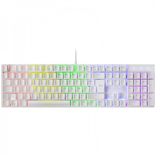 Mars Gaming MK422 Teclado Mecanico RGB - Switches Antipolvo - Teclas Imborrables - 12 Efectos RGB - Anti-ghosting - Multiplataforma - Color Blanco