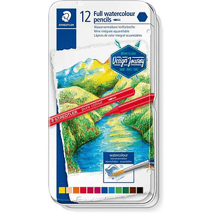 Staedtler 146 10G Pack de 12 Lapices de Colores Acuarelables - Sin Madera - Colores Surtidos