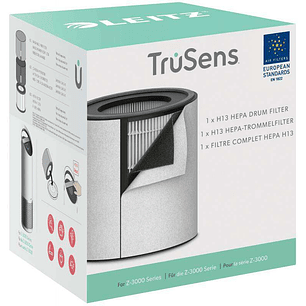 Leitz Trusens Z-3000/Z-3500 Filtro Hepa 3 en 1 H13 de Repuesto - Captura 99,95% de Particulas Ultrafinas - Lavable - Cambio Indicador - Compatible con