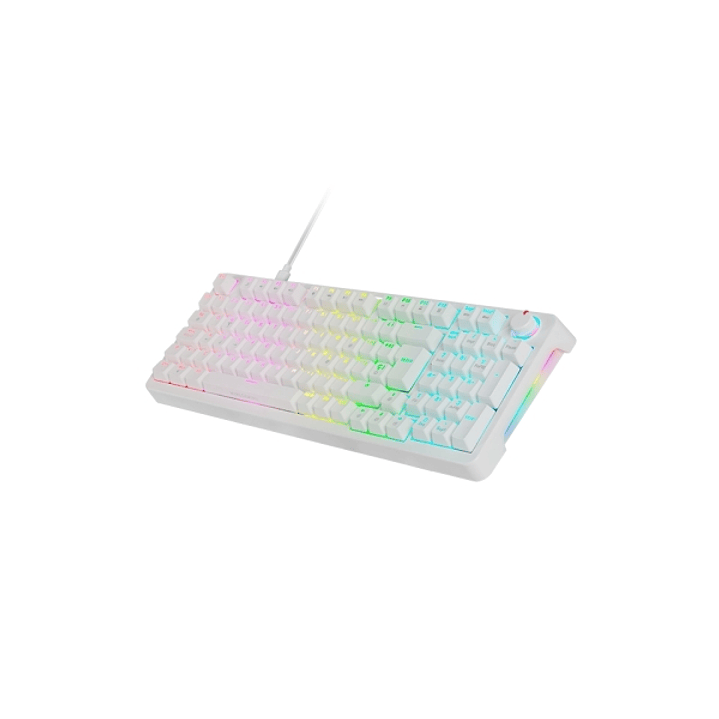 Mars Gaming MKPRO Teclado Completo Hibrido H-Mech - Switch SKN Amarillo - Disposicion Italiana QWERTY IT - Iluminacion RGB Chroma - 385x140x40mm - Col 1