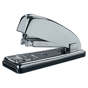 Petrus 230C Grapadora Metalica Retro - Hasta 30 Hojas - Grapado Cerrado, Abierto y Clavado - Color Cromado