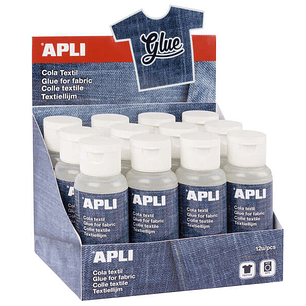 Apli Cola Textil Especial - 80ml - Resistente al Lavado - Ideal para Tejidos - Transparente