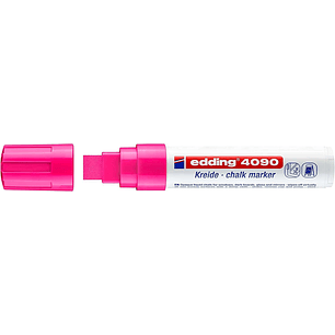 Edding 4090 Rotulador de Tiza Liquida - Punta Biselada - Trazo entre 4 y 15mm - Olor Neutro - Color Rosa Neon
